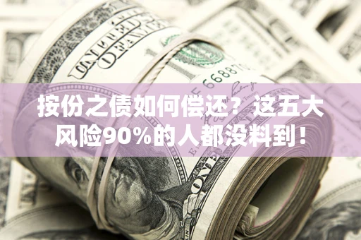 济南按份之债如何偿还？这五大风险90%的人都没料到！
